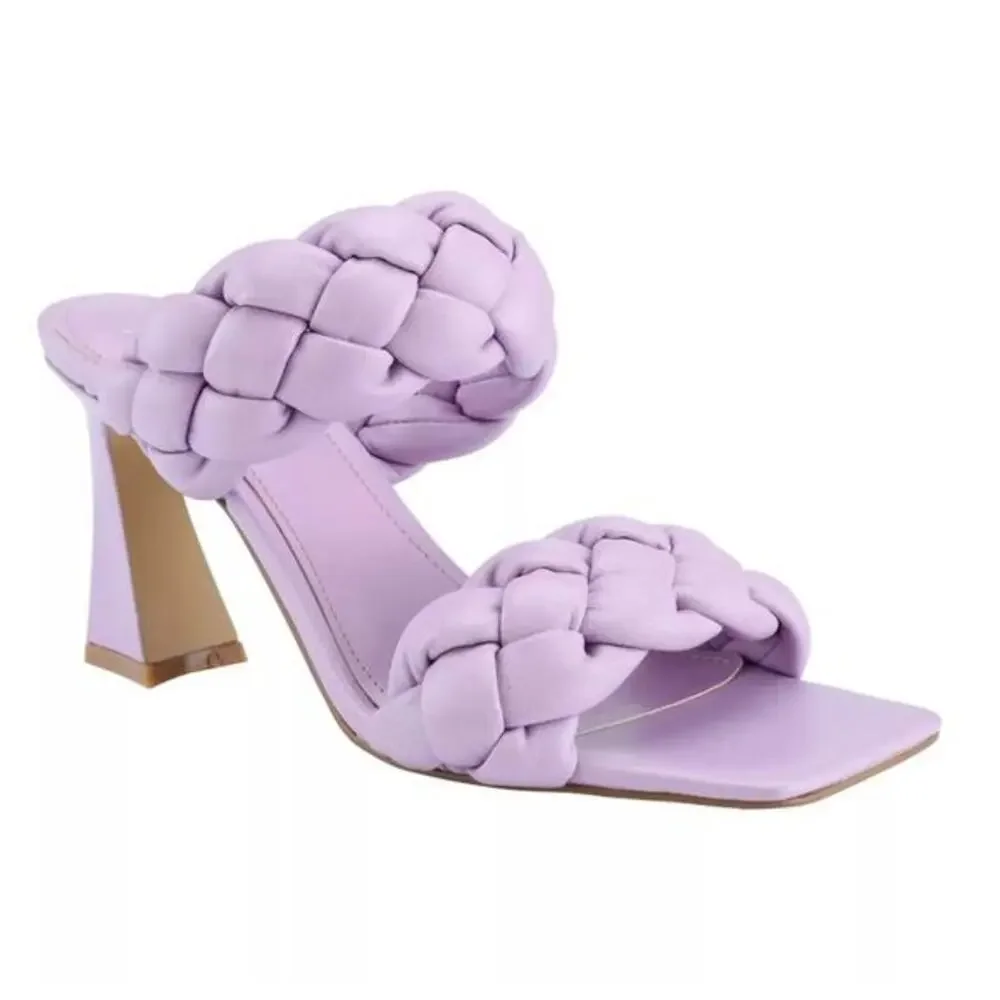 Marc Fisher Women's Light Purple Hammy Leather Block Heel Sandals Size 5M‎